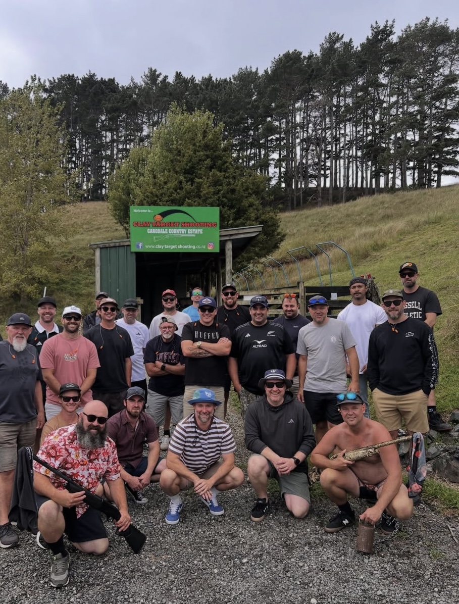 Group clay target shooting event at Carodale